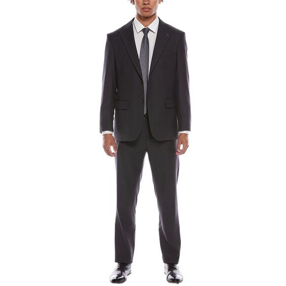 Scotch & Soda Mens  2Pc Suit With Flat Front Pant, Gray - Picture 1 of 5